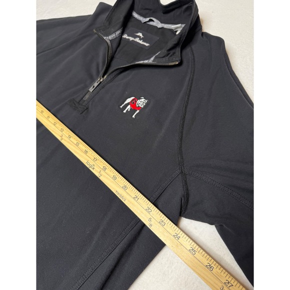 Tommy Bahama Mens Black Bulldog Quarter Zip Pullover Sweatshirt XL - Picture 5 of 7